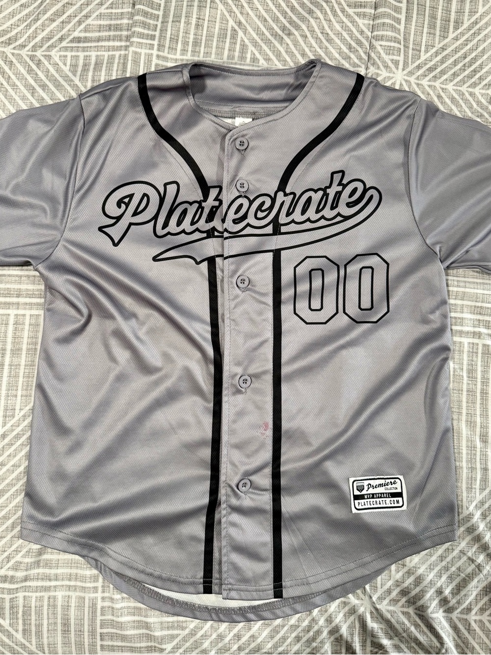 Kids' Gray Baseball Jersey